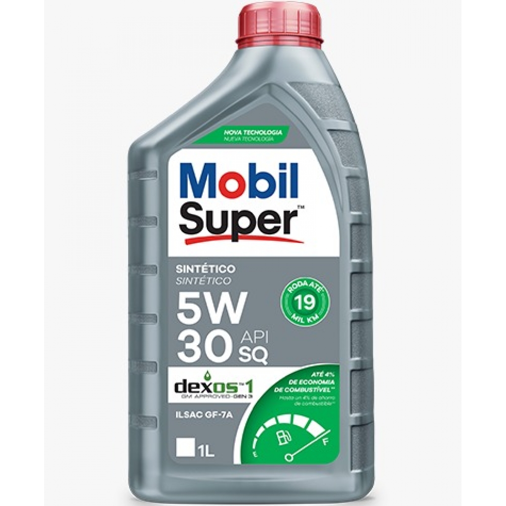 MOBIL SUPER 3000 FORMULA D1 VISCOSIDADE 5W30 API SQ DEXOS 1 ILSAC GF-7A RODA ATE 19.000 KM