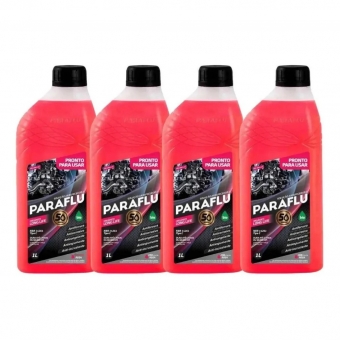 Kit 4 Unidades Aditivo Radiador Rosa Pronto Para Uso Paraflu
